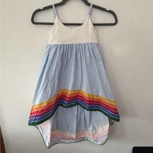 Pleiades Rainbow hi low Striped Kids Casual Dress